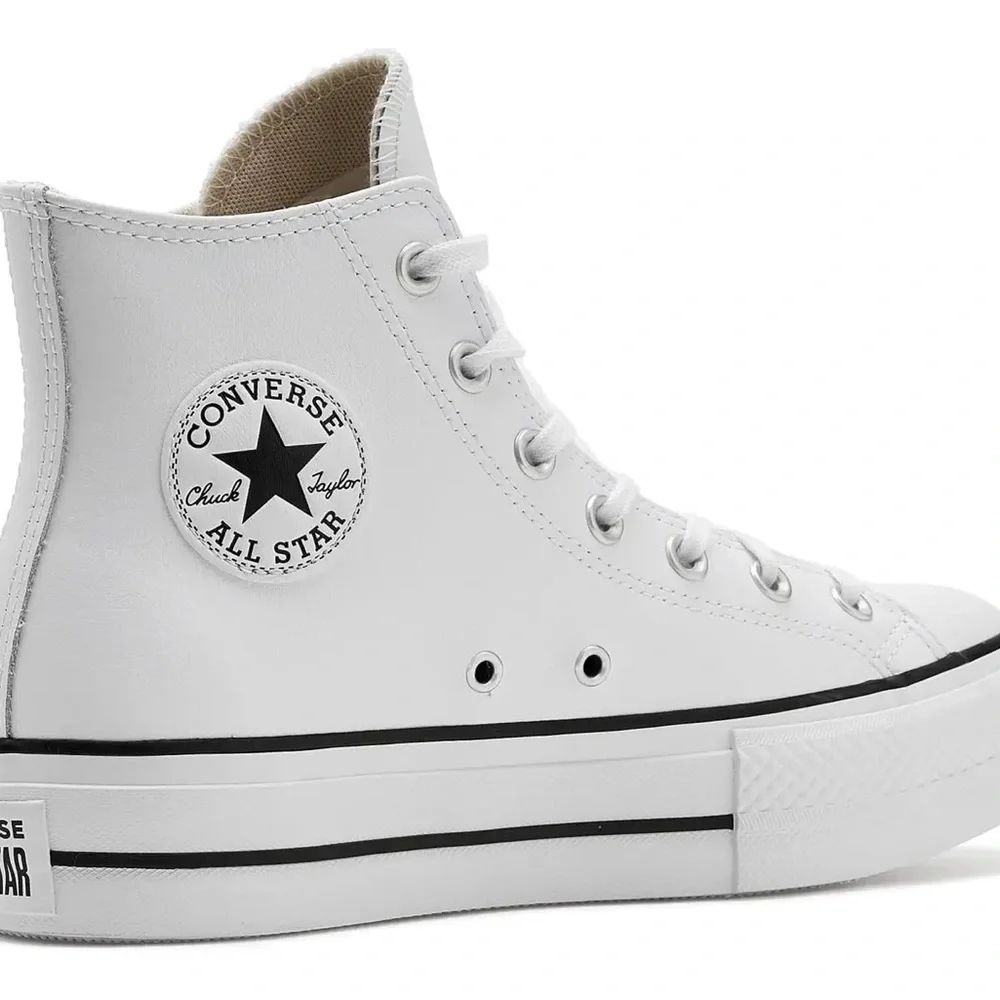 Converse Chuck Taylor All Star High Top Platform Leather Sneakers - Picture 9 of 15